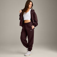 Foundations Cosy Joggers | Plum Brown