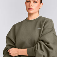 Foundations Cosy Oversized Sweatshirt | Alpine Green