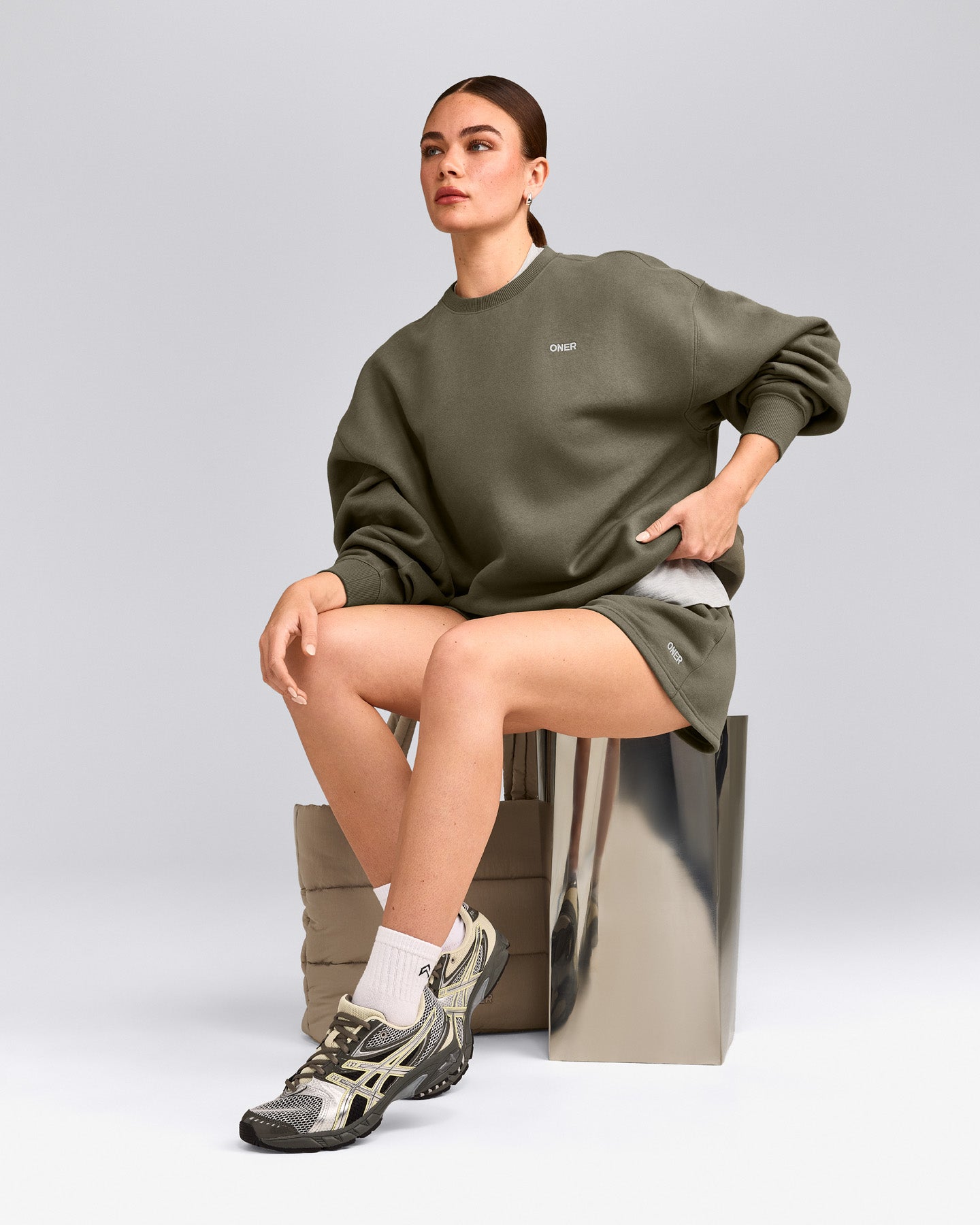 Foundations Cosy Oversized Sweatshirt | Alpine Green
