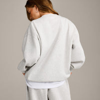 Foundations Cosy Oversized Sweatshirt | Light Grey Marl
