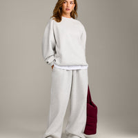 Foundations Cosy Oversized Sweatshirt | Light Grey Marl