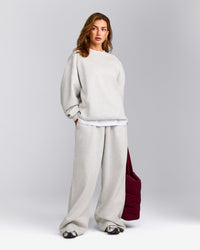 Foundations Cosy Oversized Sweatshirt | Light Grey Marl