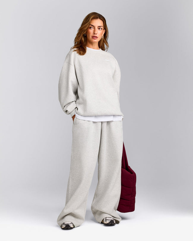 Foundations Cosy Oversized Sweatshirt | Light Grey Marl