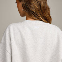 Foundations Cosy Oversized Sweatshirt | Light Grey Marl