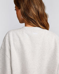 Foundations Cosy Oversized Sweatshirt | Light Grey Marl