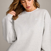 Foundations Cosy Oversized Sweatshirt | Light Grey Marl