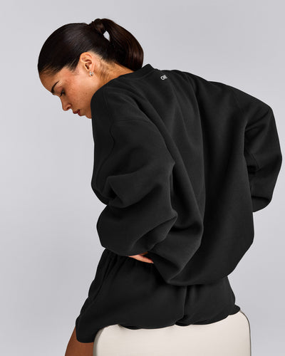 Foundations Cosy Oversized Sweatshirt | Soft Black