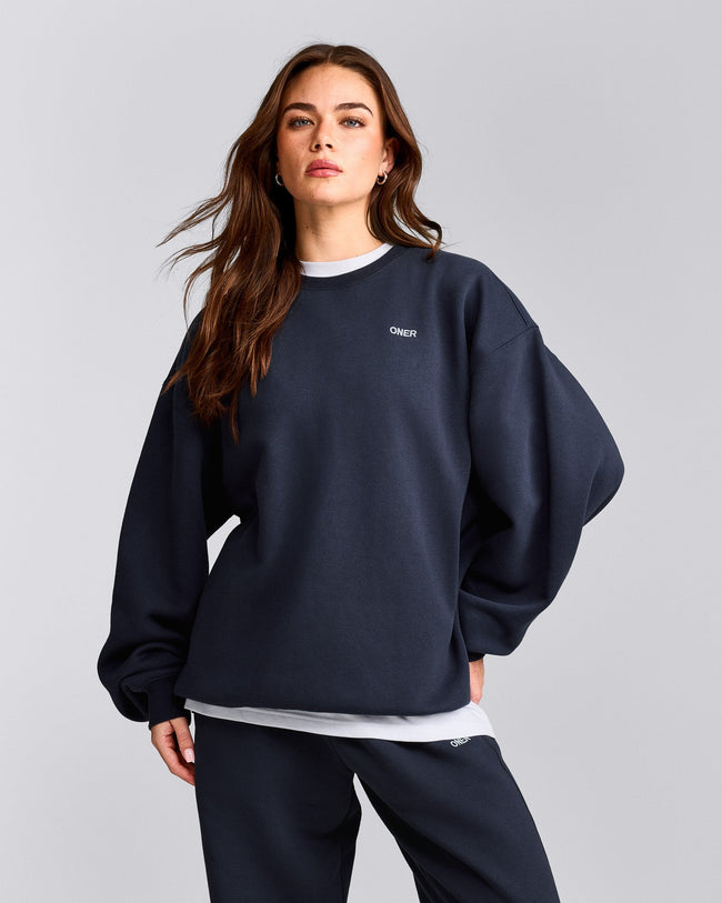 Foundations Cosy Oversized Sweatshirt | True Blue