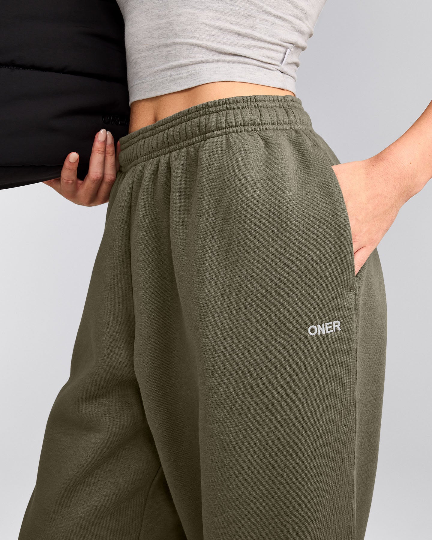 Foundations Cosy Oversized Joggers | Alpine Green
