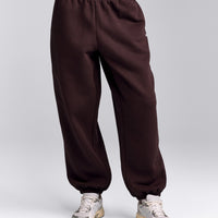 Foundations Cosy Oversized Joggers | Plum Brown