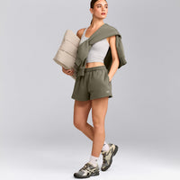 Foundations Cosy Oversized Shorts | Alpine Green