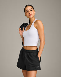 Foundations Cosy Oversized Shorts | Soft Black