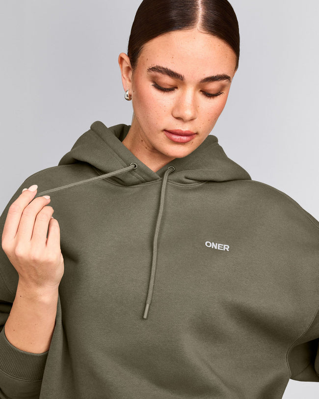 Foundations Cosy Oversized Hoodie | Alpine Green