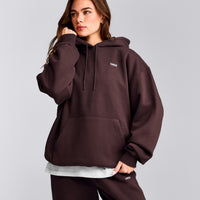 Foundations Cosy Oversized Hoodie | Plum Brown