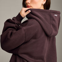 Foundations Cosy Oversized Hoodie | Plum Brown