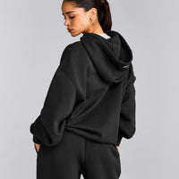 Foundations Cosy Oversized Hoodie | Soft Black
