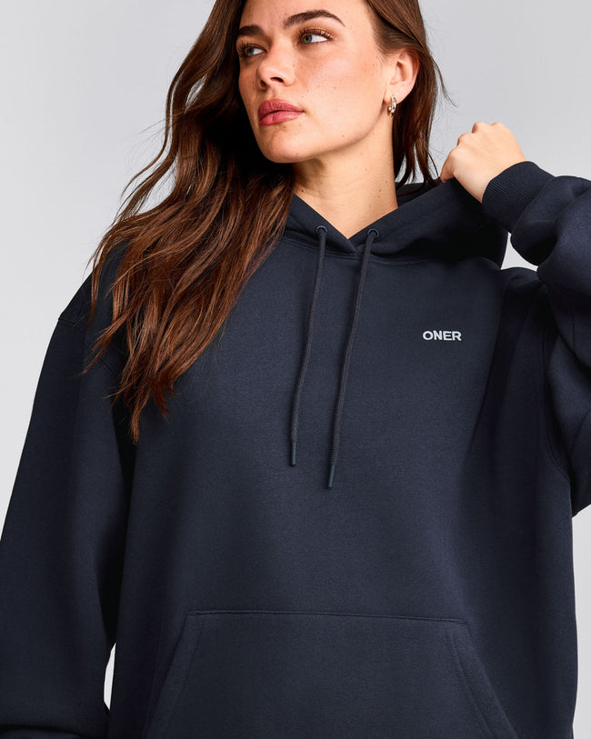 Foundations Cosy Oversized Hoodie | True Blue