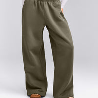 Foundations Cosy Oversized Straight Leg Joggers | Alpine Green
