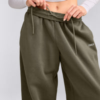 Foundations Cosy Oversized Straight Leg Joggers | Alpine Green