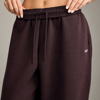 Foundations Cosy Oversized Straight Leg Joggers | Plum Brown
