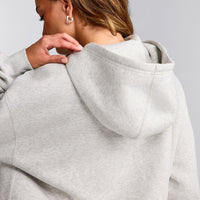 Foundations Cosy Oversized Zip Through Hoodie | Light Grey Marl