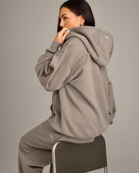 Foundations Cosy Oversized Zip Through Hoodie | Minky