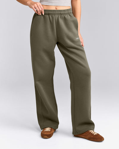 Foundations Cosy Straight Leg Joggers | Alpine Green