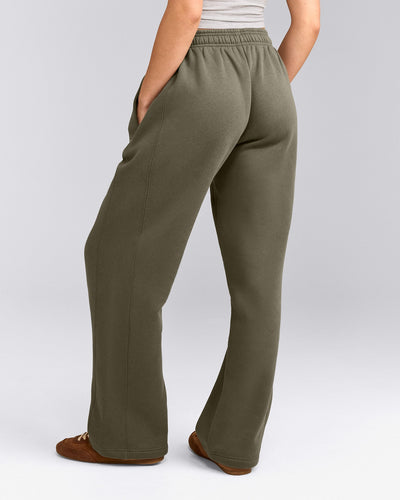 Foundations Cosy Straight Leg Joggers | Alpine Green