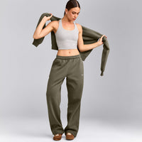 Foundations Cosy Straight Leg Joggers | Alpine Green