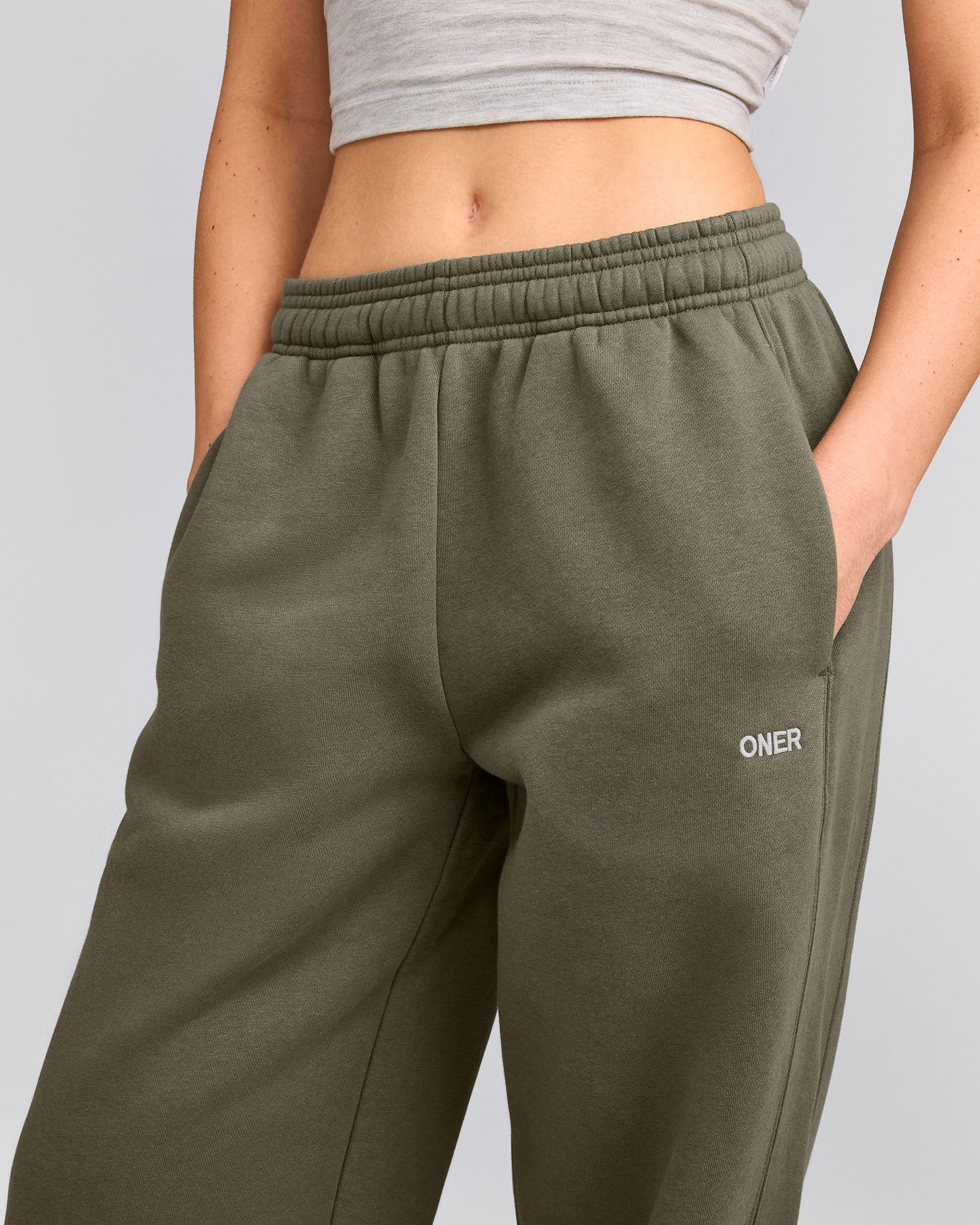 Foundations Cosy Straight Leg Joggers | Alpine Green
