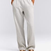 Foundations Cosy Straight Leg Joggers | Light Grey Marl