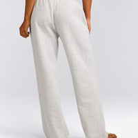 Foundations Cosy Straight Leg Joggers | Light Grey Marl