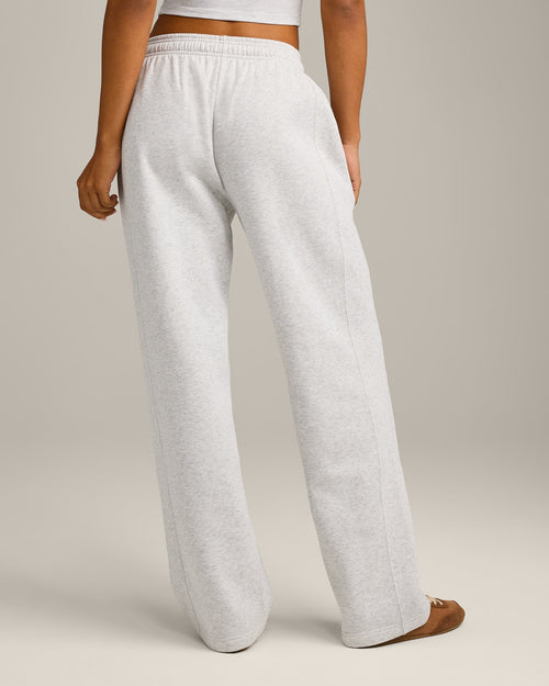 Foundations Cosy Straight Leg Joggers | Light Grey Marl