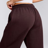 Foundations Cosy Straight Leg Joggers | Plum Brown