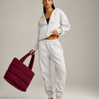 Foundations Cosy Zip Through Hoodie | Light Grey Marl