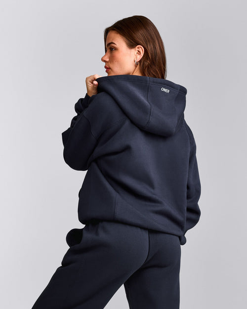 Foundations Cosy Zip Up Hoodie | True Blue