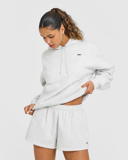 Oner Modal Foundations Oversized Hoodie | Light Grey Marl