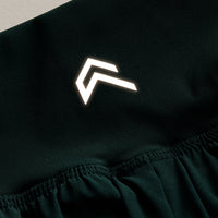 UnifiedMove Double Layer Shorts 5" with Reflective Logo | Racing Green