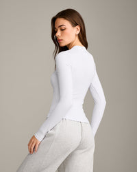 Mellow™ Motion Crew Neck Long Sleeve Top | White