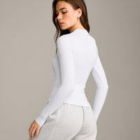 Mellow™ Motion Crew Neck Long Sleeve Top | White