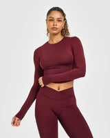 Mellow™ Soft Mid Long Sleeve Top | Rosewood