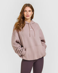 Mid Weight Relaxed Hoodie | Dusty Purple