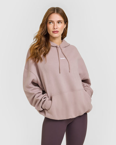 Mid Weight Relaxed Hoodie | Dusty Purple