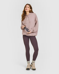Mid Weight Relaxed Hoodie | Dusty Purple