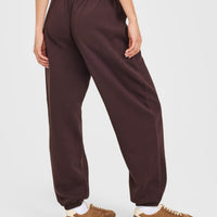 Mid Weight Relaxed Joggers | Plum Brown