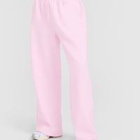 Mid Weight Relaxed Straight Leg Joggers | Chalk Pink