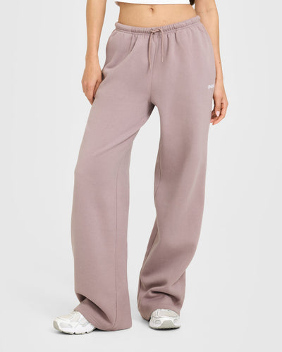 Mid Weight Relaxed Straight Leg Joggers | Dusty Purple