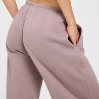 Mid Weight Relaxed Straight Leg Joggers | Dusty Purple