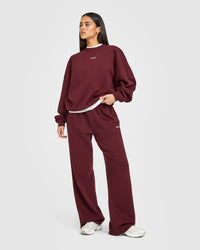 Mid Weight Relaxed Straight Leg Joggers | Rosewood