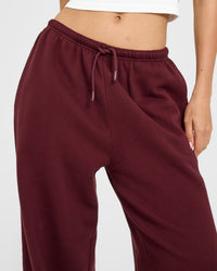 Mid Weight Relaxed Straight Leg Joggers | Rosewood